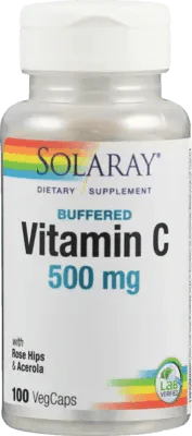 VITAMIN C, 500 mg with rose hip, & acerola, puffed capsules UK