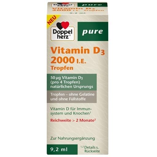 Vitamin D3 2000 IU pure drops ELIVERA UK