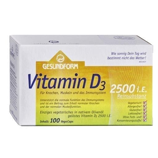 Vitamin d3 vegan, GESUNDFORM Vitamin D3 2,500 IU UK