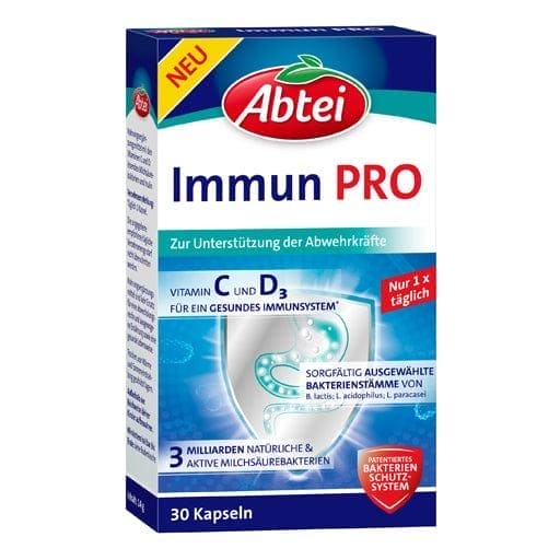 Vitamins C, D, live lactic acid bacteria, inulin, Immune Pro Capsules UK