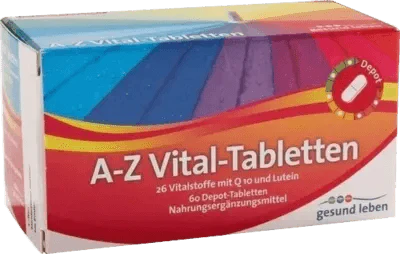 VITAMINS, HEALTHY LIVE AZ Vital Tablets, Q10 and lutein, minerals UK