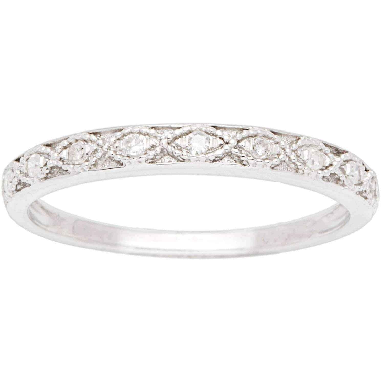 White Gold Pave Diamond Band UK