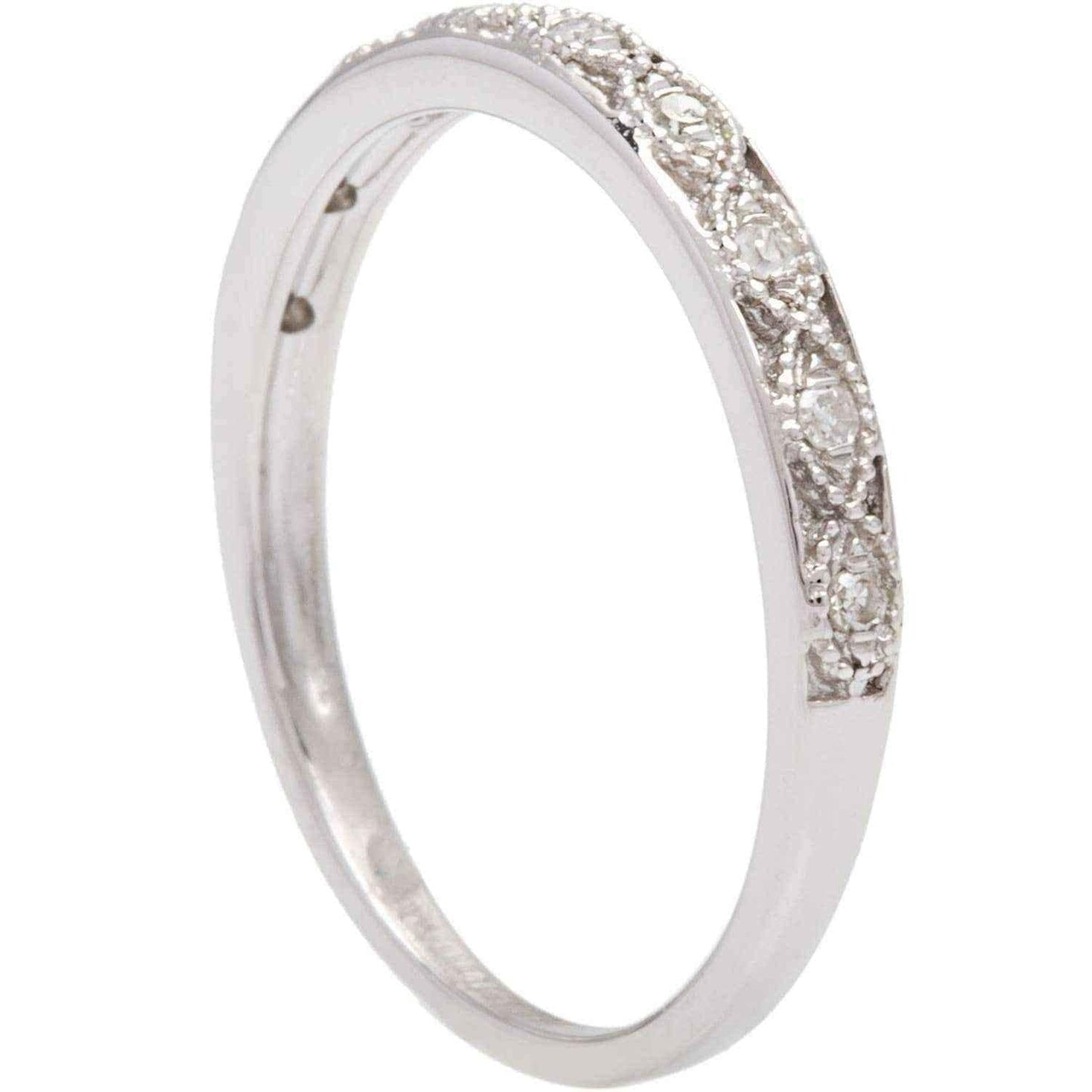 White Gold Pave Diamond Band UK