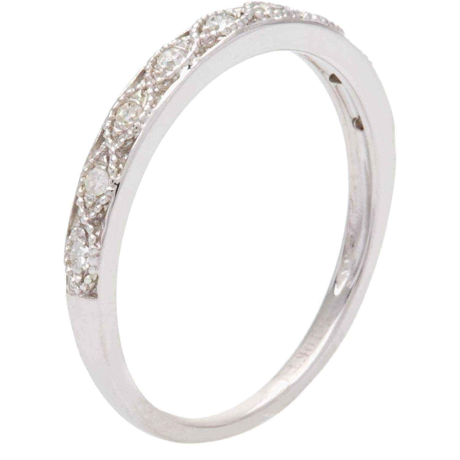 White Gold Pave Diamond Band UK