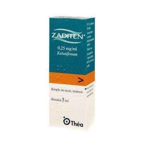 ZADITEN eye drops 0.25mg / ml 5ml UK