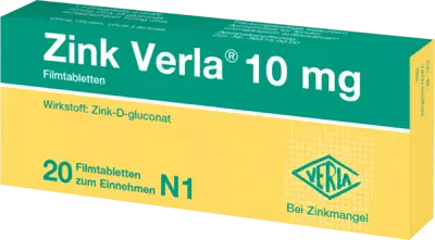 Zinc deficiency spider veins, ZINC VERLA 10 mg film-coated tablets UK