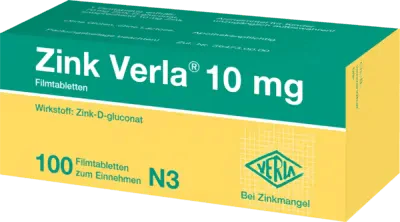 Zinc deficiency spider veins, ZINC VERLA 10 mg film-coated tablets UK