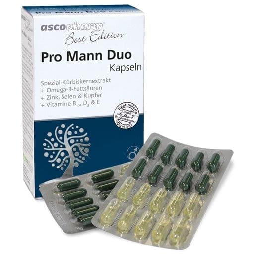 zinc, selenium, copper, omega-3, pumpkin seed, BEST EDITION Pro Man Duo hard capsules UK