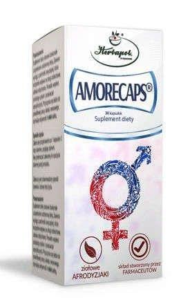 Damiana leaves, lovage root, Amorecaps, anaphrodisiac supplements UK