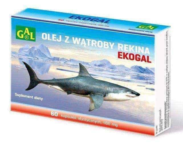 Ekogal Greenland shark liver oil x 60 capsules UK