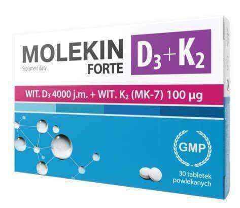 Molekin D3 + K2 Forte x 30 tablets UK