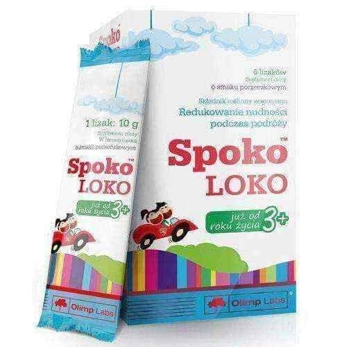 Nausea in children, OLIMP Spoko loko lollipop with currant flavor x 6 pieces UK
