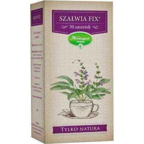 Sage leaf tea, Sage fix Only Nature x 30 sachets UK