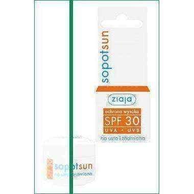 Sunscreen ZIAJA SOPOT Sun preparation for lips and birthmarks SPF 30 15ml UK