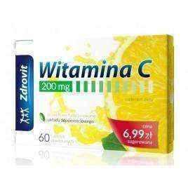 Vitamin c tablets, Zdrovit Vitamin C 200mg x 60 tablets UK